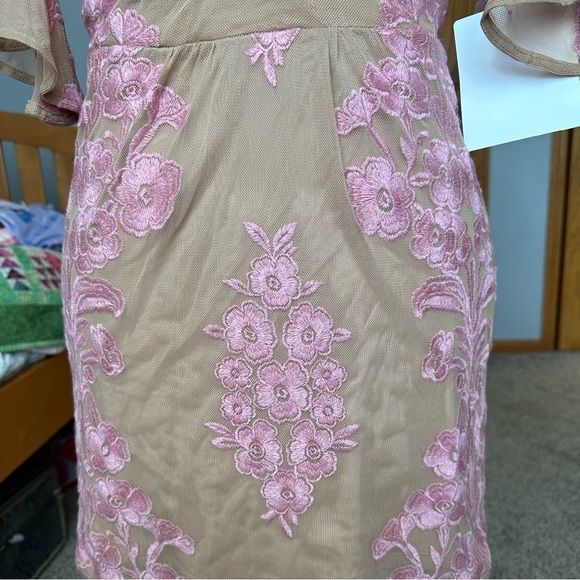 For Love & Lemons Temecula Mini Dress Rose Embroidery (no longer has tags) - Picture 4 of 13